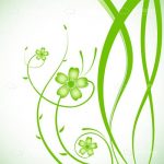 Abstract Green Floral Background